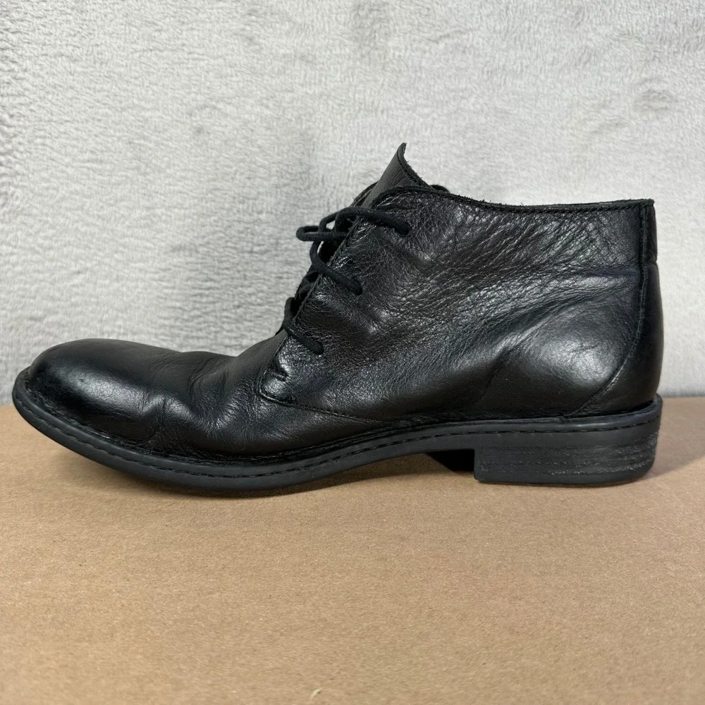 Born Chukka Boots Mens Size 11 Black Leather Lace Up Ankle Desert H10903 CQE16